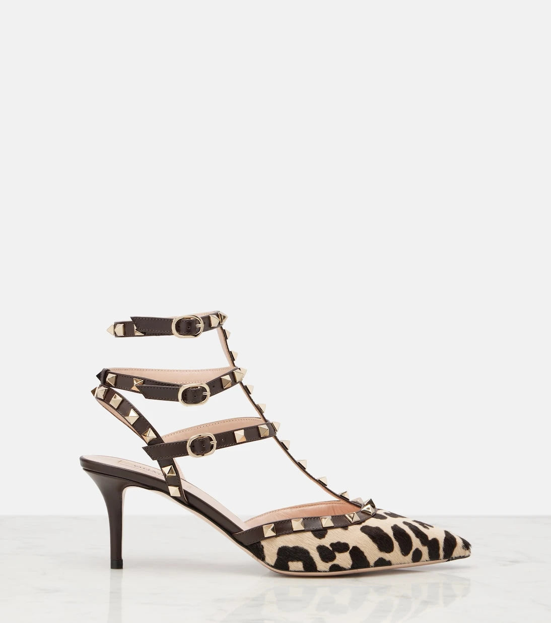 Valentino Garavani - Rockstud 65 calf hair pumps