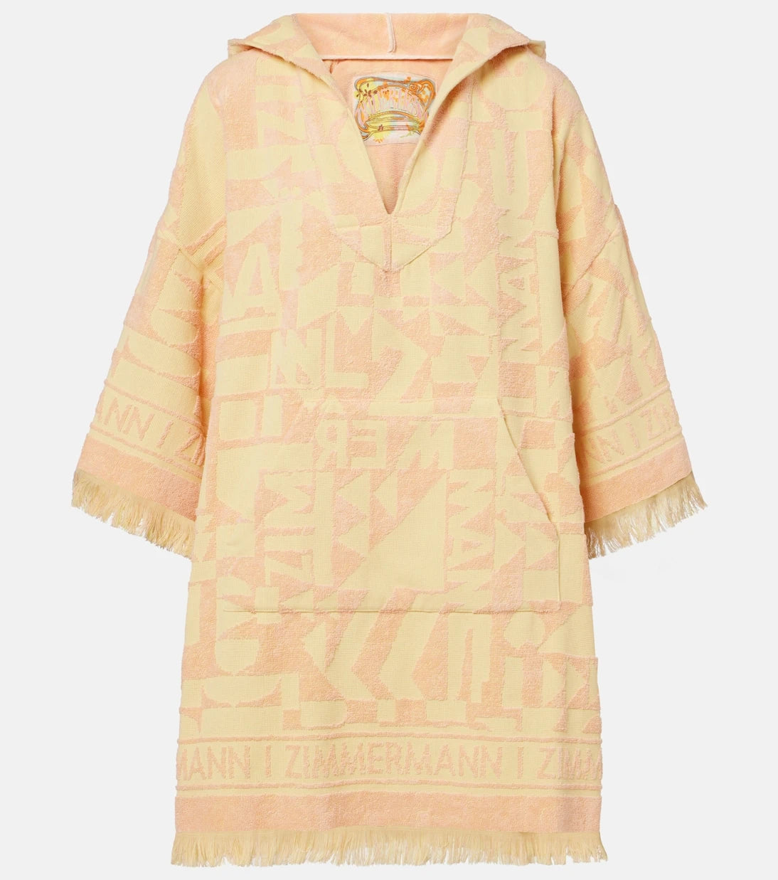 Zimmermann - Pop fringed cotton terry minidress