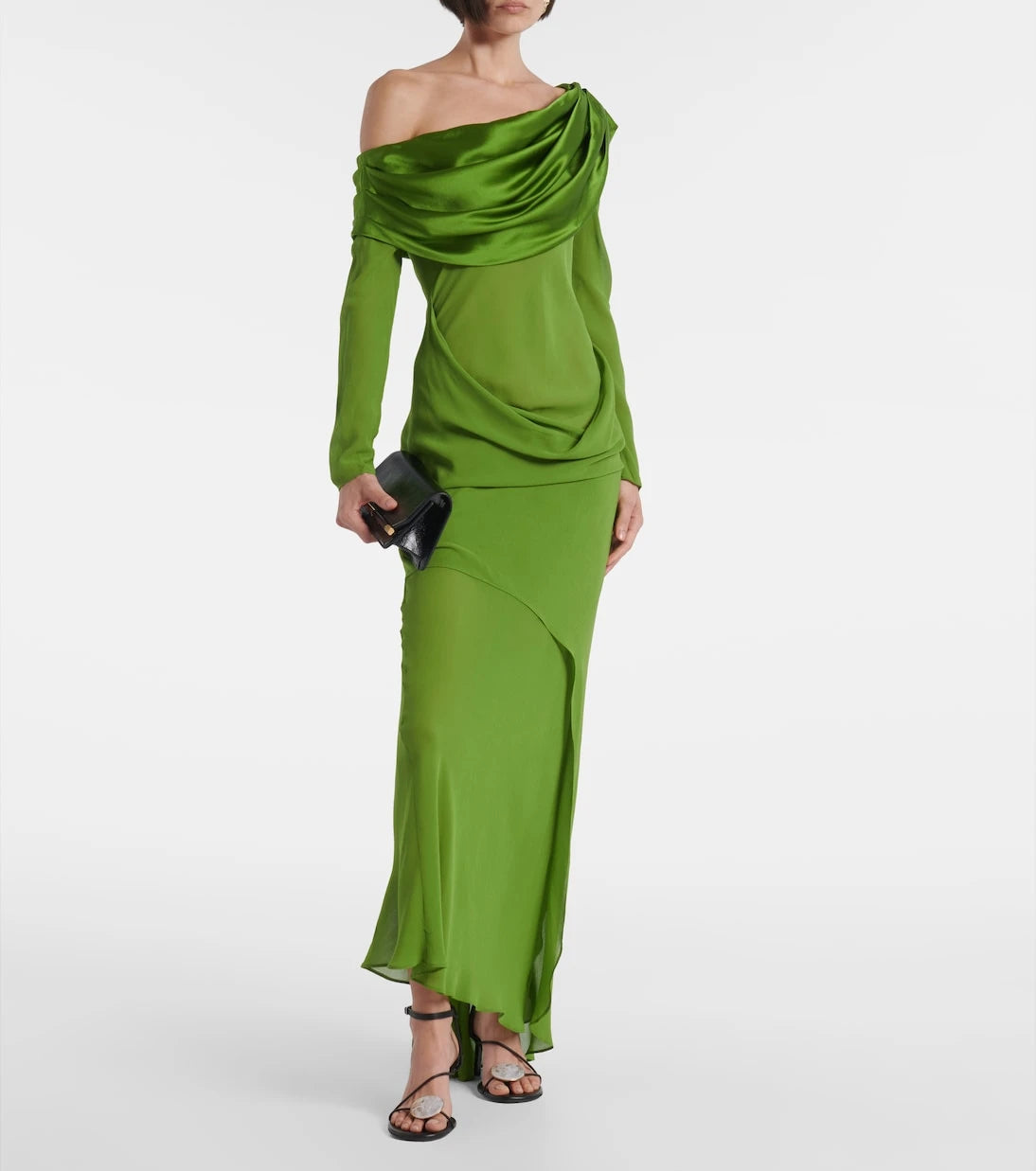 Christopher Esber - Draped sheer silk georgette gown