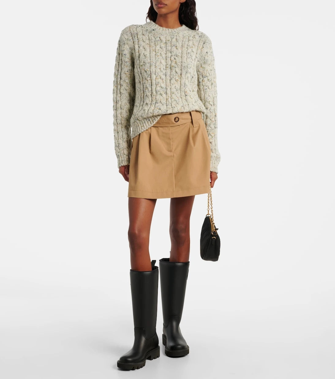 Moncler - Cable-knit wool-blend sweater