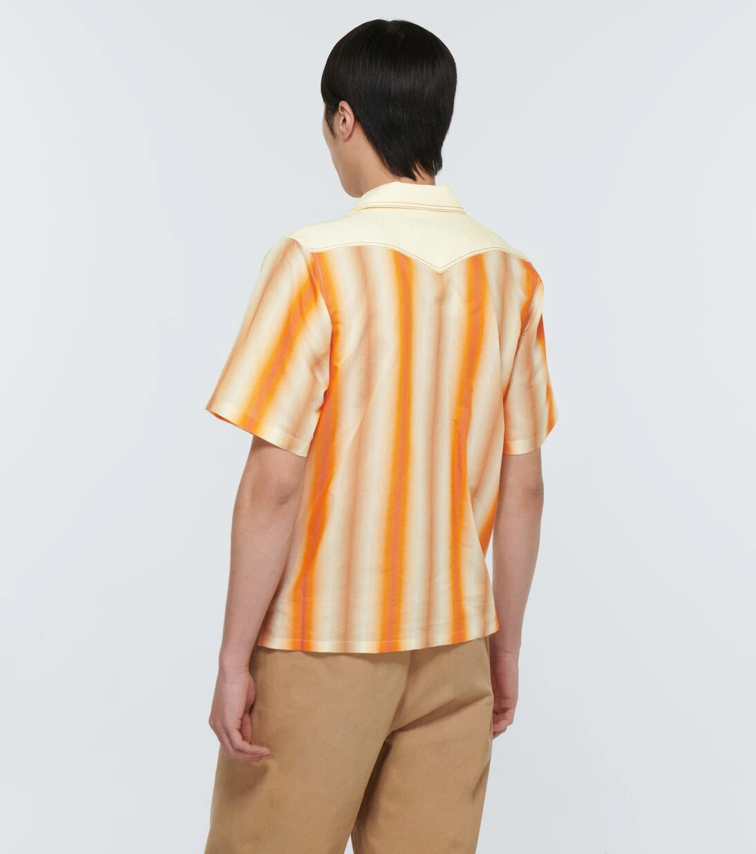 Wales Bonner - Sunrise striped bowling shirt