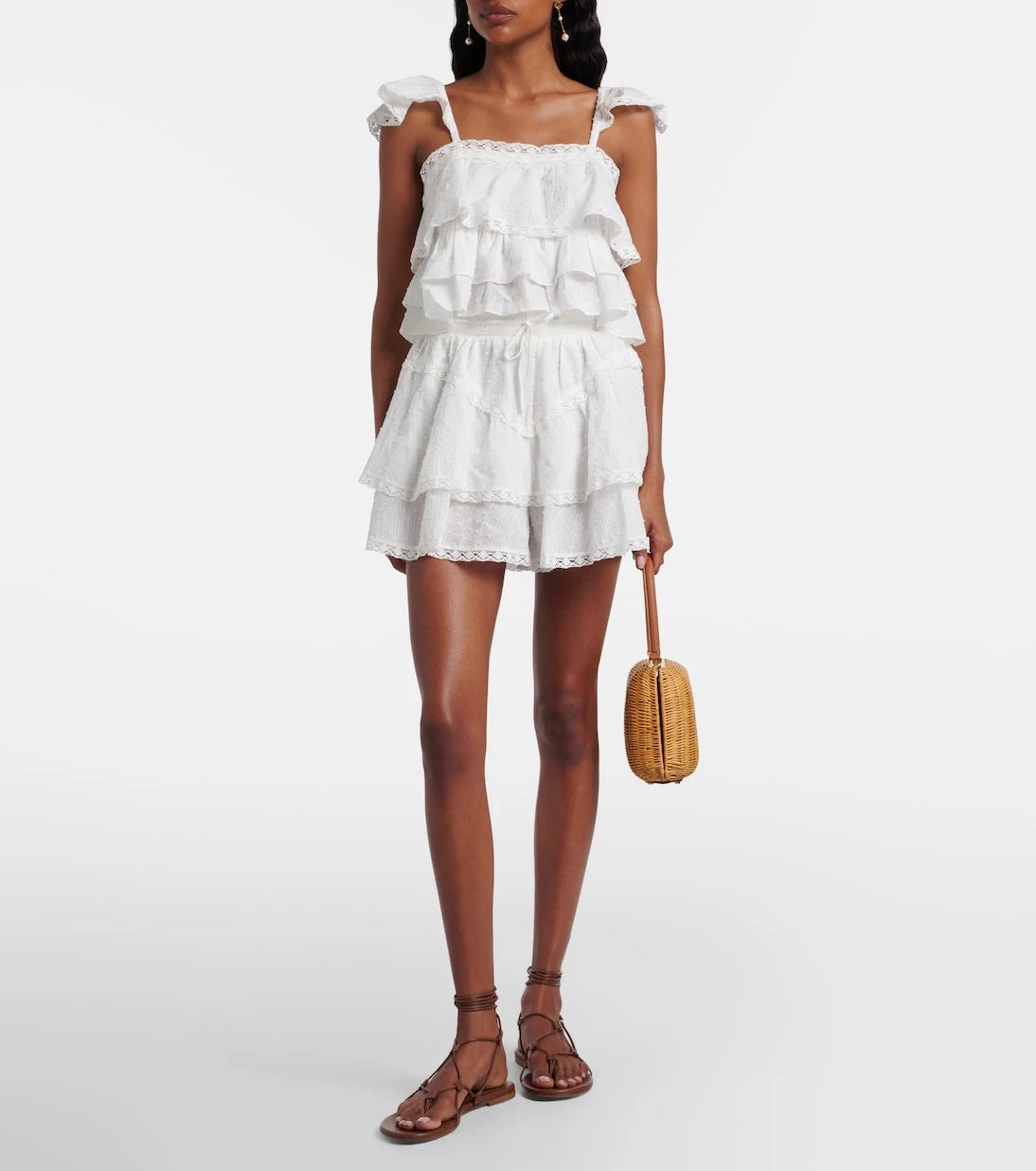 Poupette St Barth - Anya ruffled cotton top