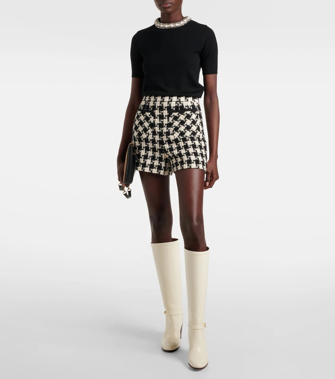 Valentino - Embroidered virgin wool top