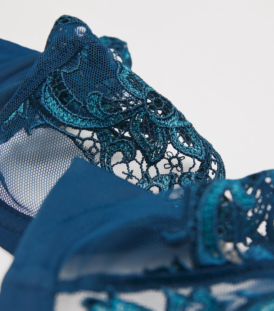 Blue Lace Saga Half-Cup Bra