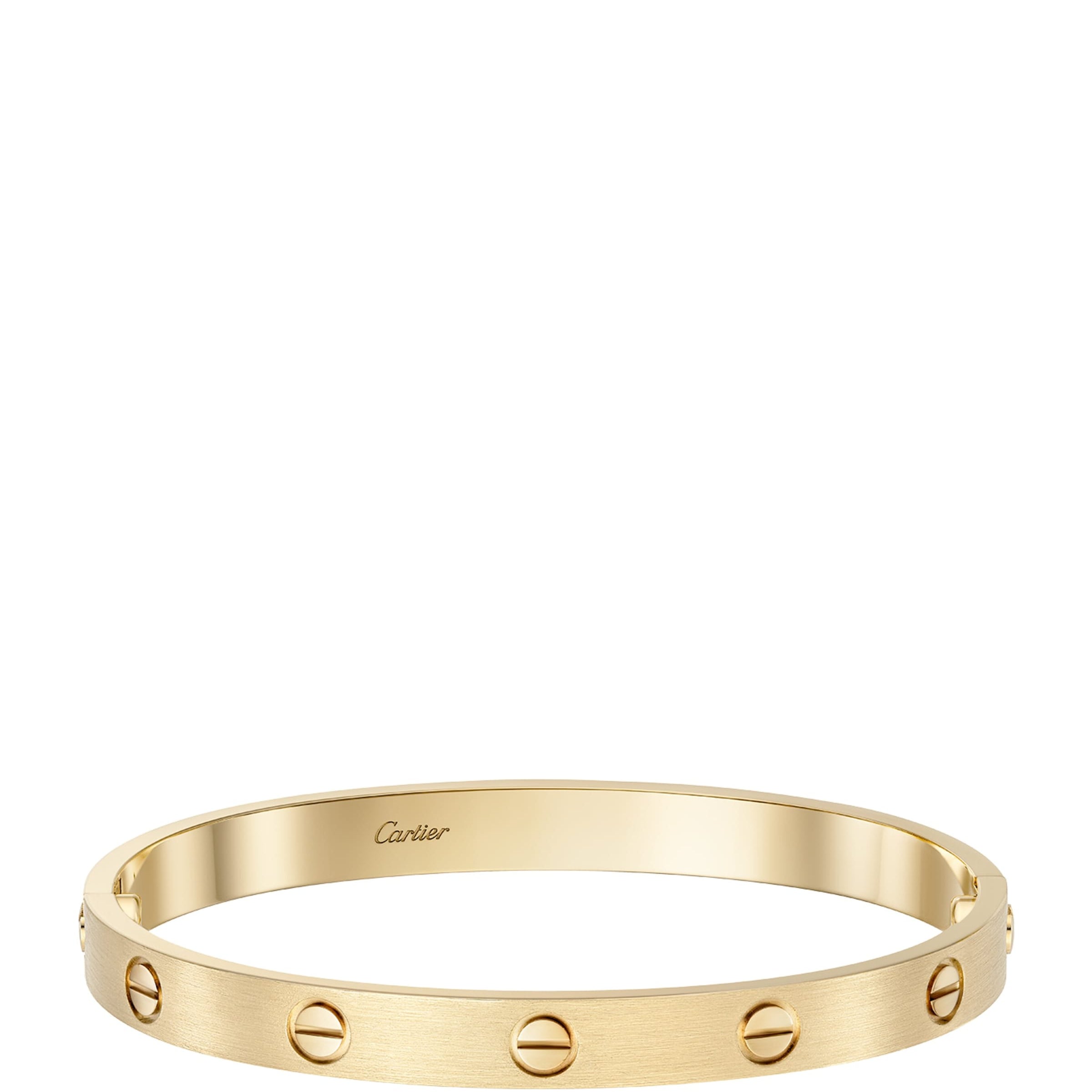 Cartier LOVE Classic Yellow Gold Bracelet - Brushed Finish