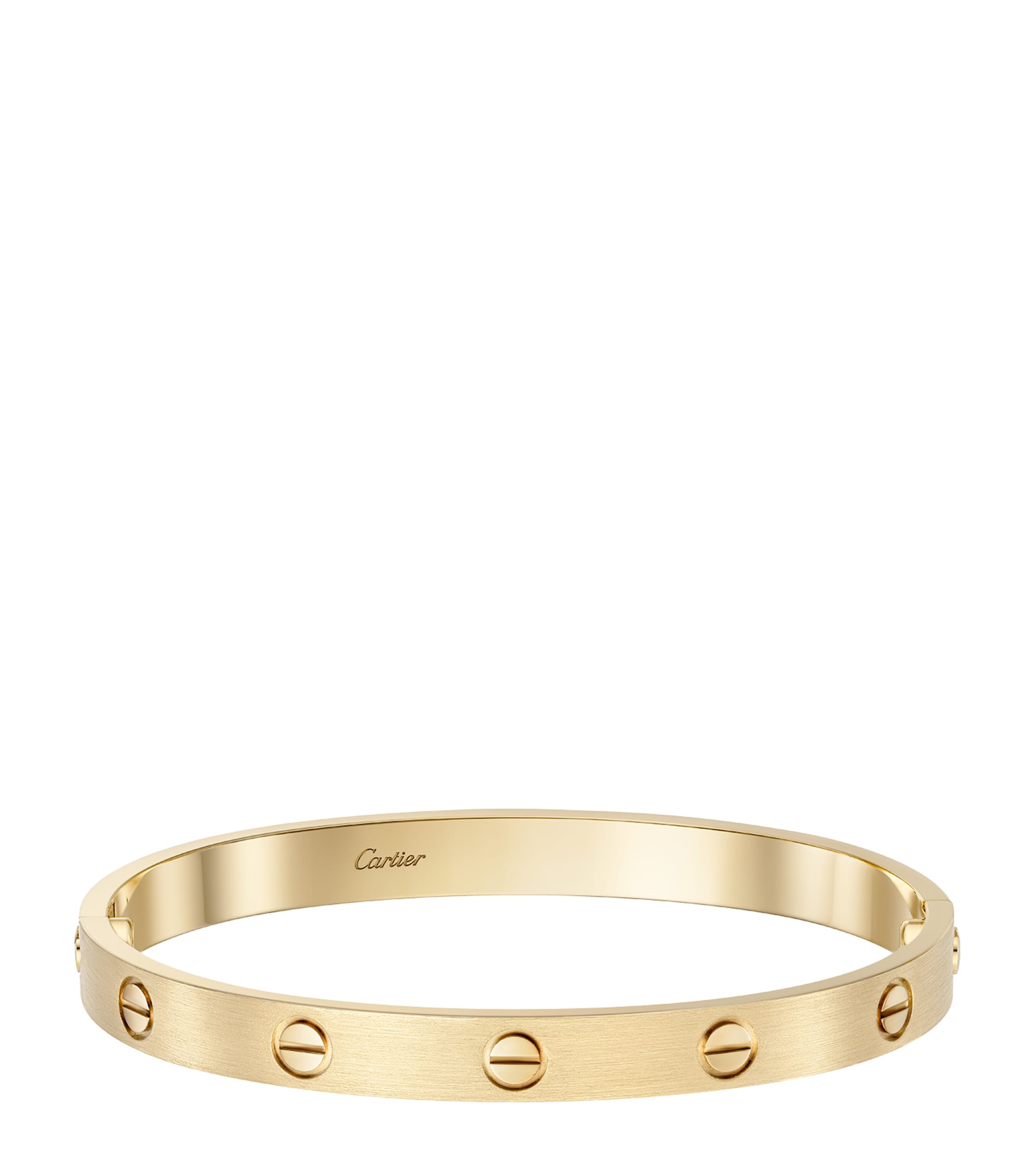 Cartier LOVE Classic Yellow Gold Bracelet - Brushed Finish