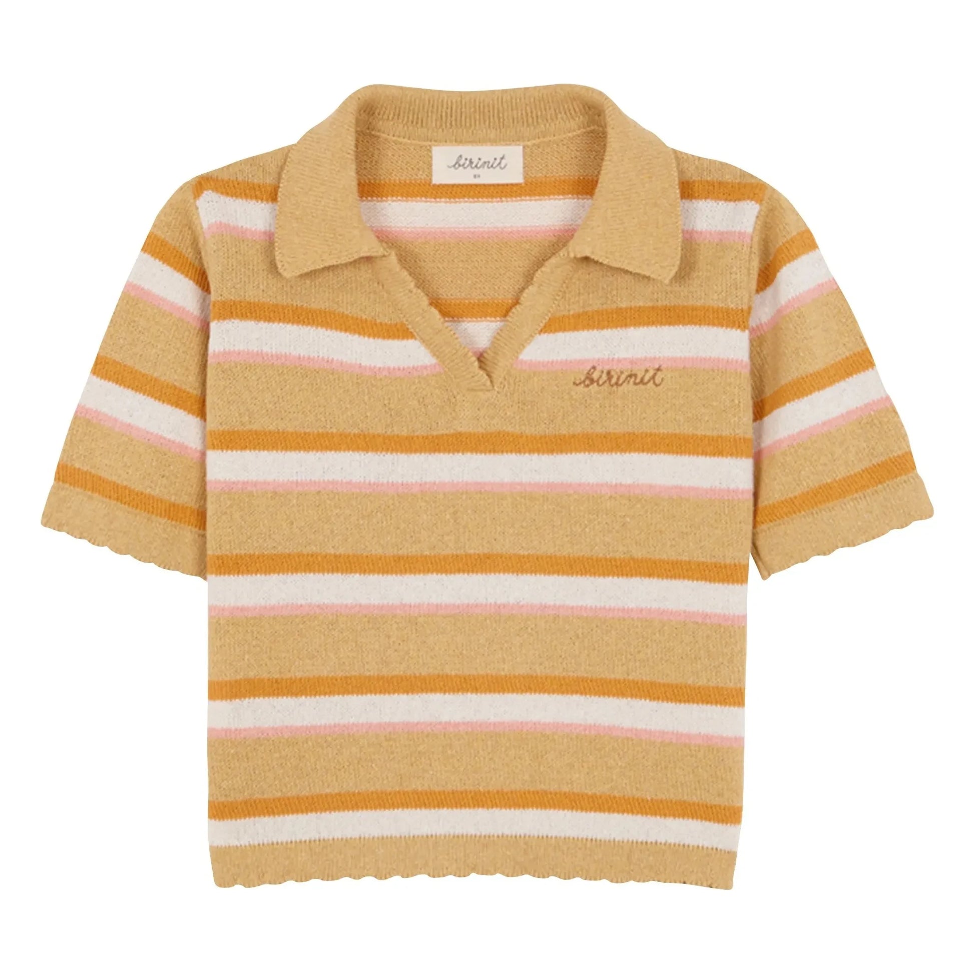 birinit - Striped polo shirt | Sand