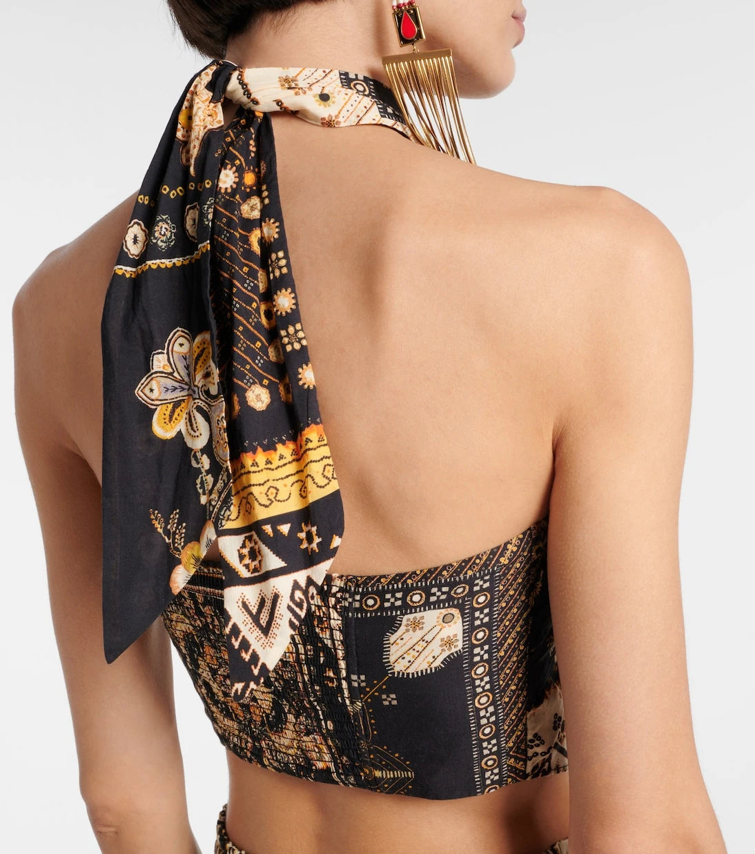 Marant Etoile - Feyza halterneck printed cotton top