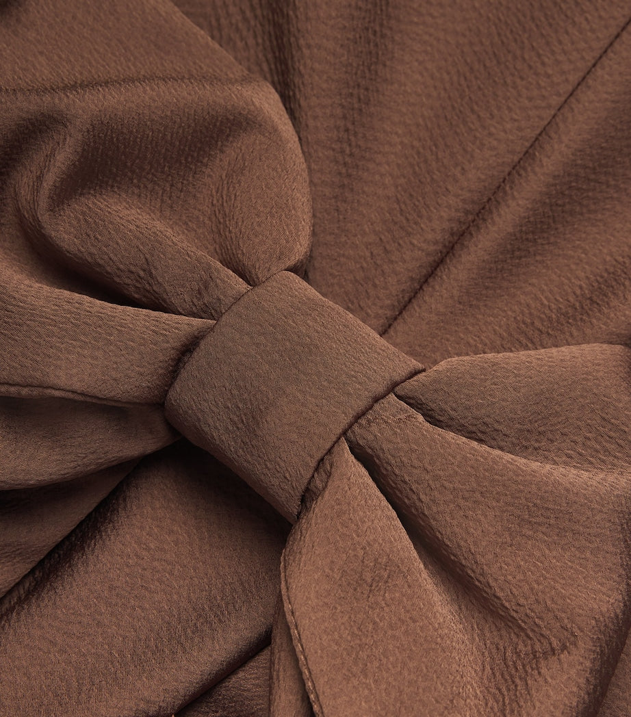 Brown Charmeuse Bow Gown