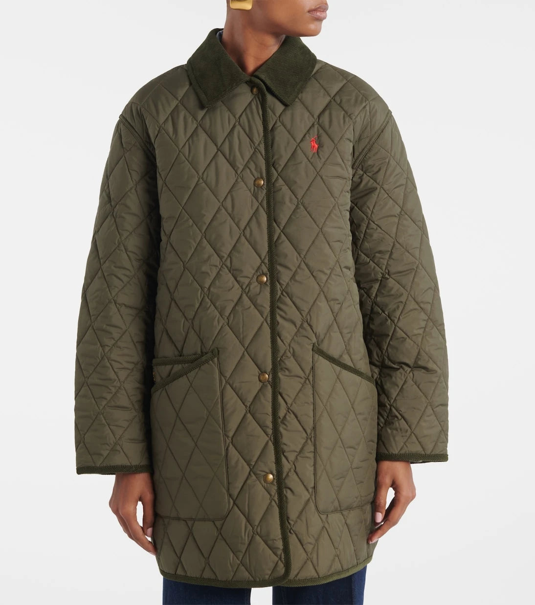 Polo Ralph Lauren - Quilted corduroy-trimmed jacket