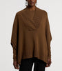 Ralph Lauren Collection Brown Cashmere-Blend Cape Sweater