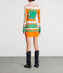 Balmain Multi Jersey Printed High-Neck Mini Dress