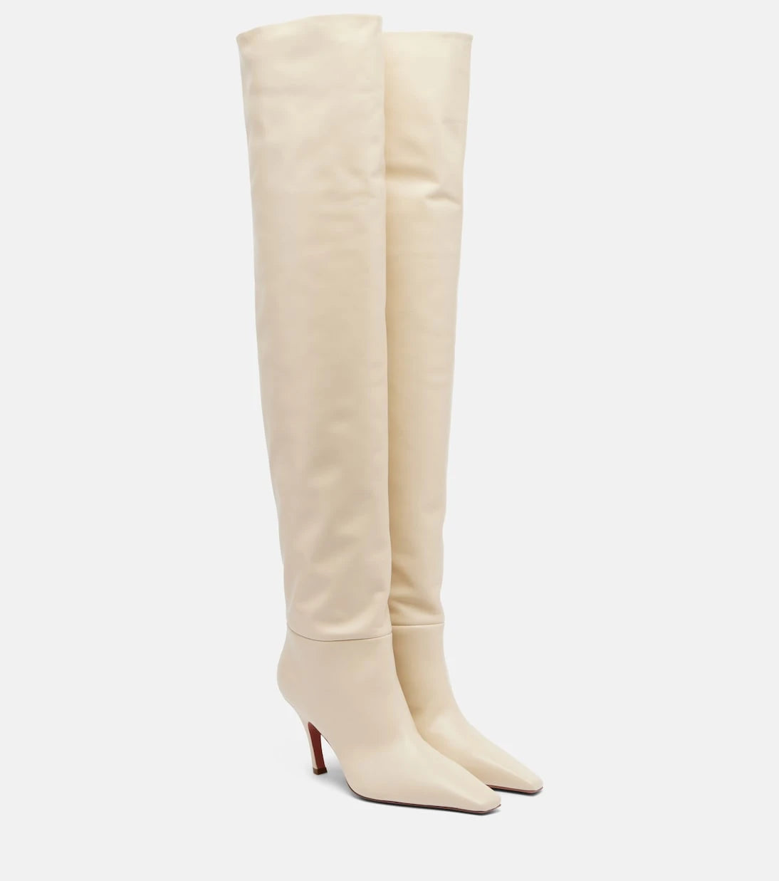 Amina Muaddi - Jamie 80 leather over-the-knee boots