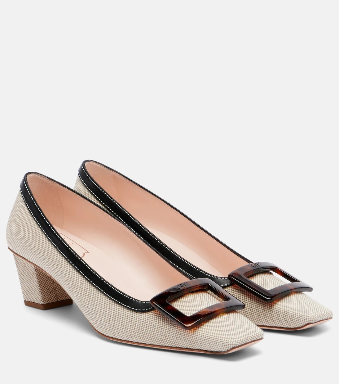 Roger Vivier - Belle Vivier 45 canvas pumps