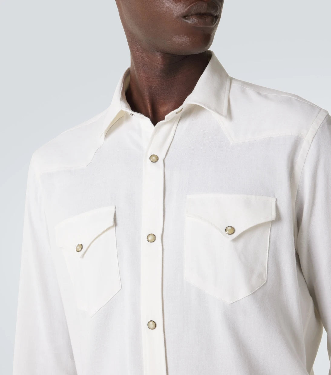 Canali - قميص من القطن والكشمير