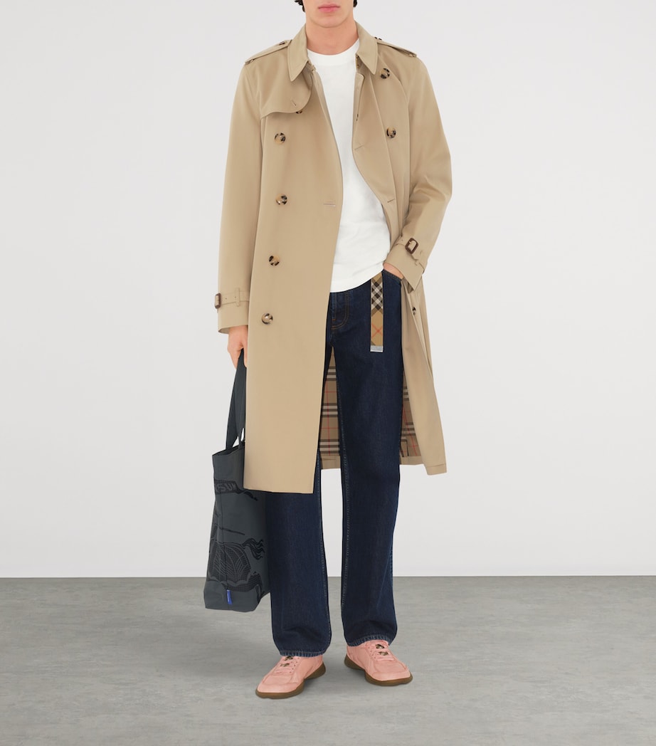 Burberry Beige Long Kensington Heritage Trench Coat