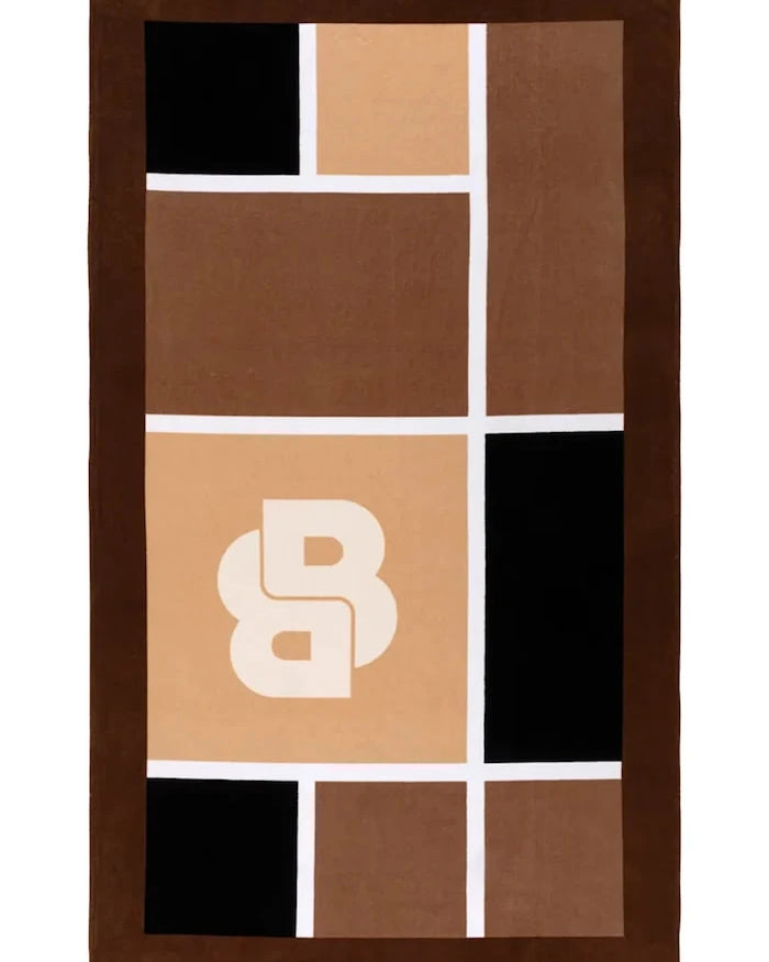 BOSS OSCAR Camel Pamuklu Plaj Havlusu 100 x 170 cm