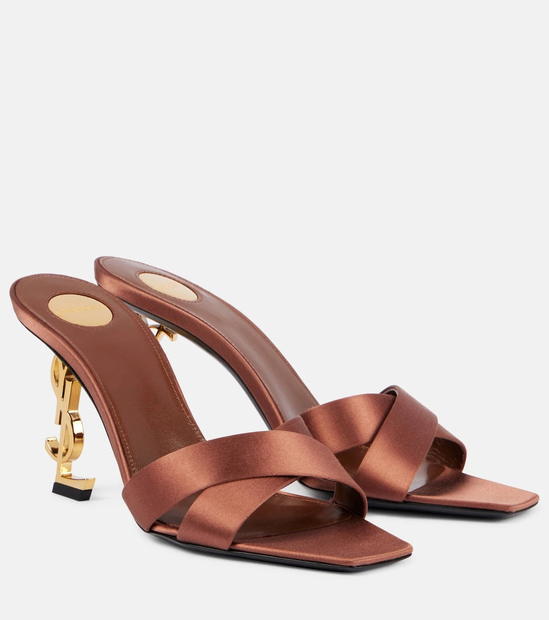 Saint Laurent - Opyum 85 satin mules