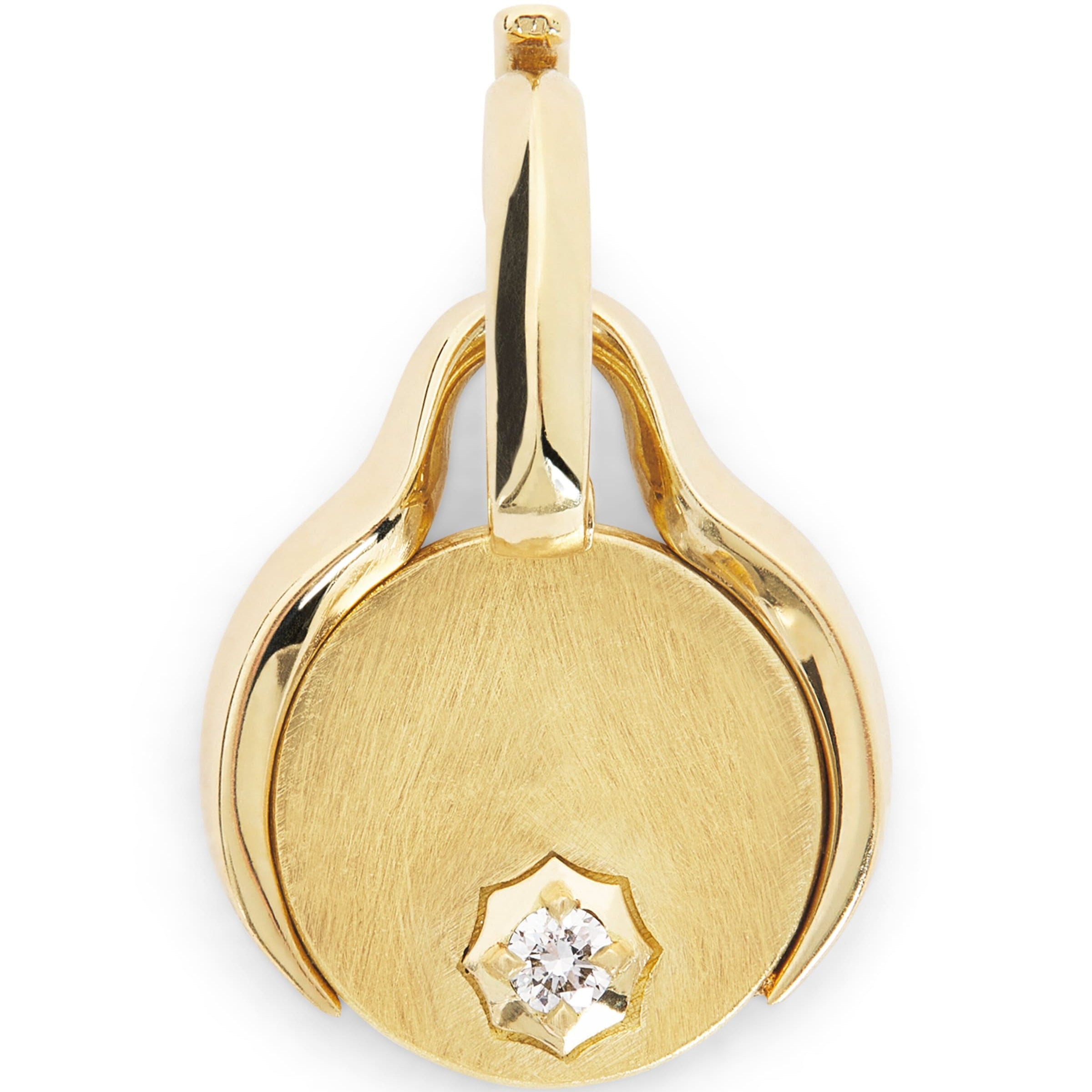Mini Yellow Gold and Diamond Diana Charm