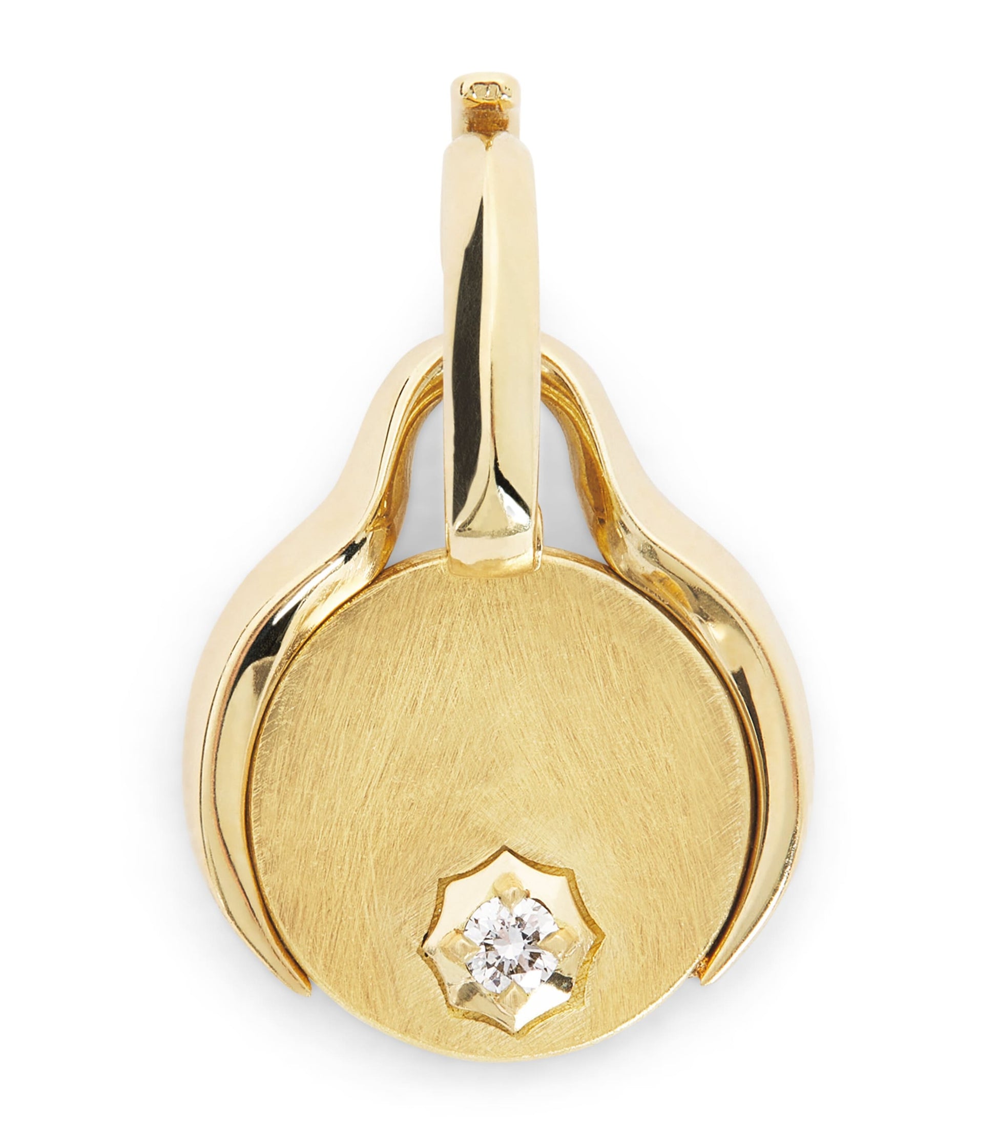Mini Yellow Gold and Diamond Diana Charm