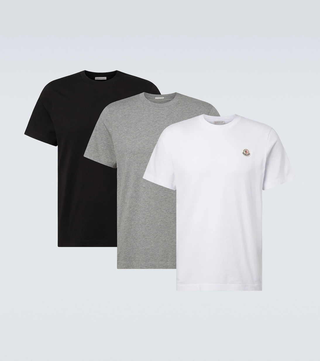 Moncler - مجموعة من 3 تيشيرتات من قطن الجيرسيه