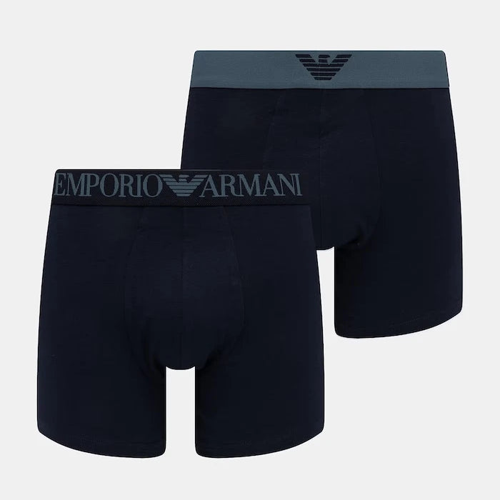 Emporio Armani Underwear erkek boxer pamuk elastan 2’li