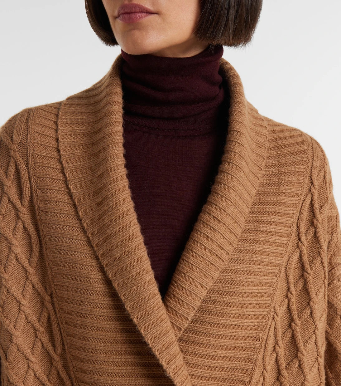 Max Mara - سترة ميركا الصوفية المصنوعة من شعر الجمل بنمط الوافل