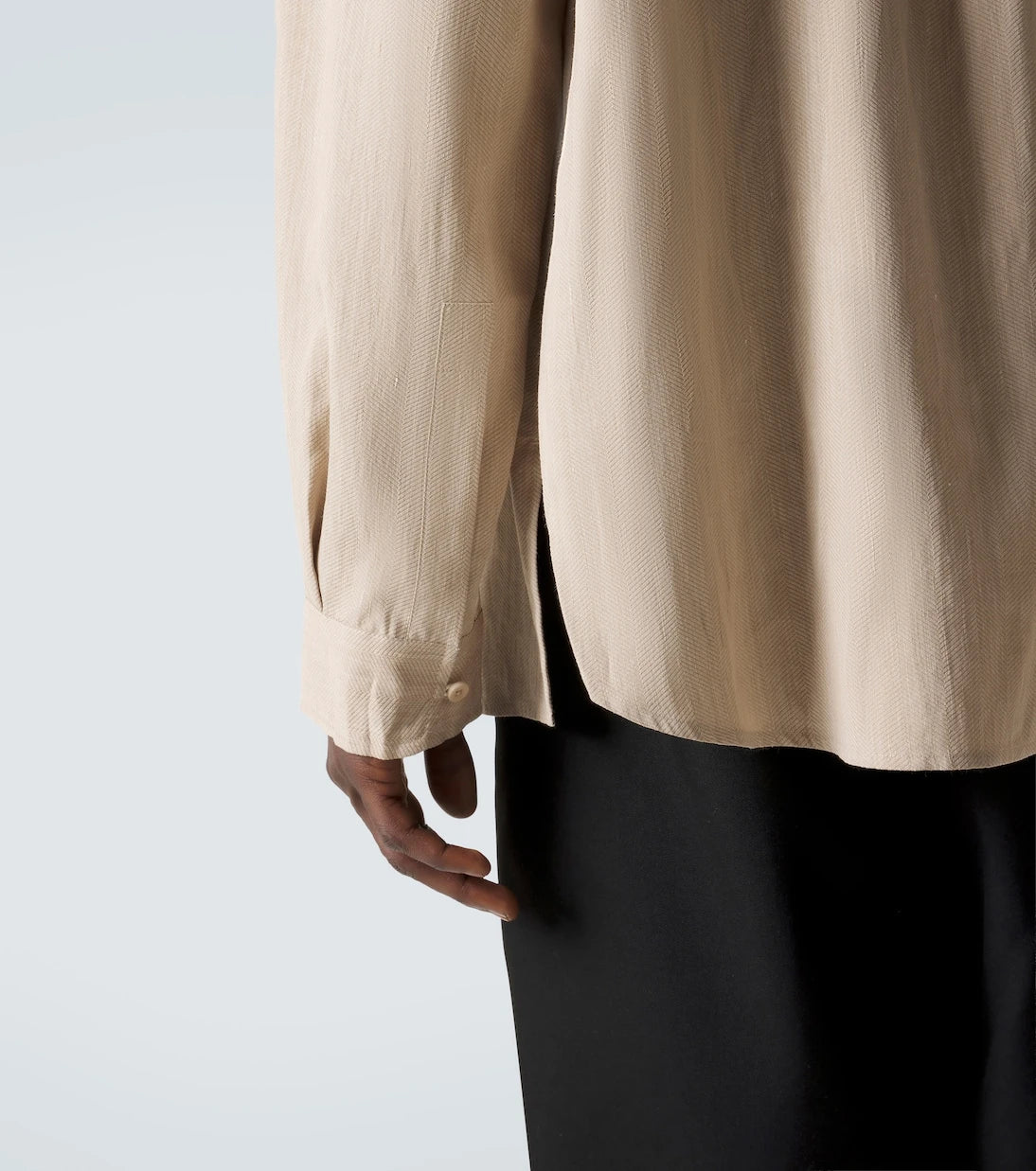 Jacquemus - Pastro herringbone linen-blend shirt