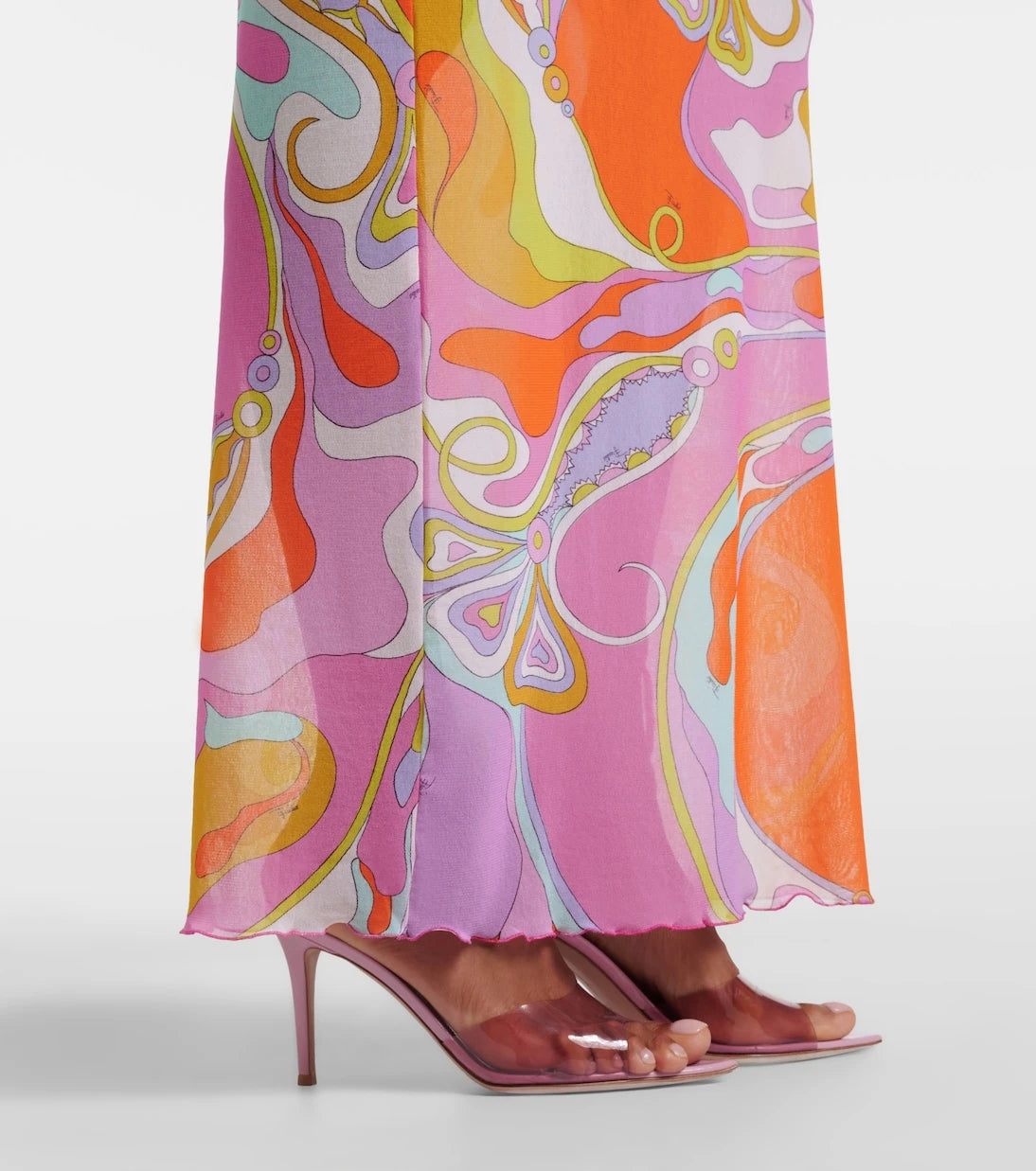 Pucci - Orchidee sheer tulle maxi dress