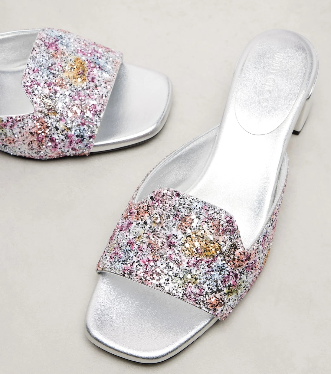 Jimmy Choo - Dina 45 glitter mules
