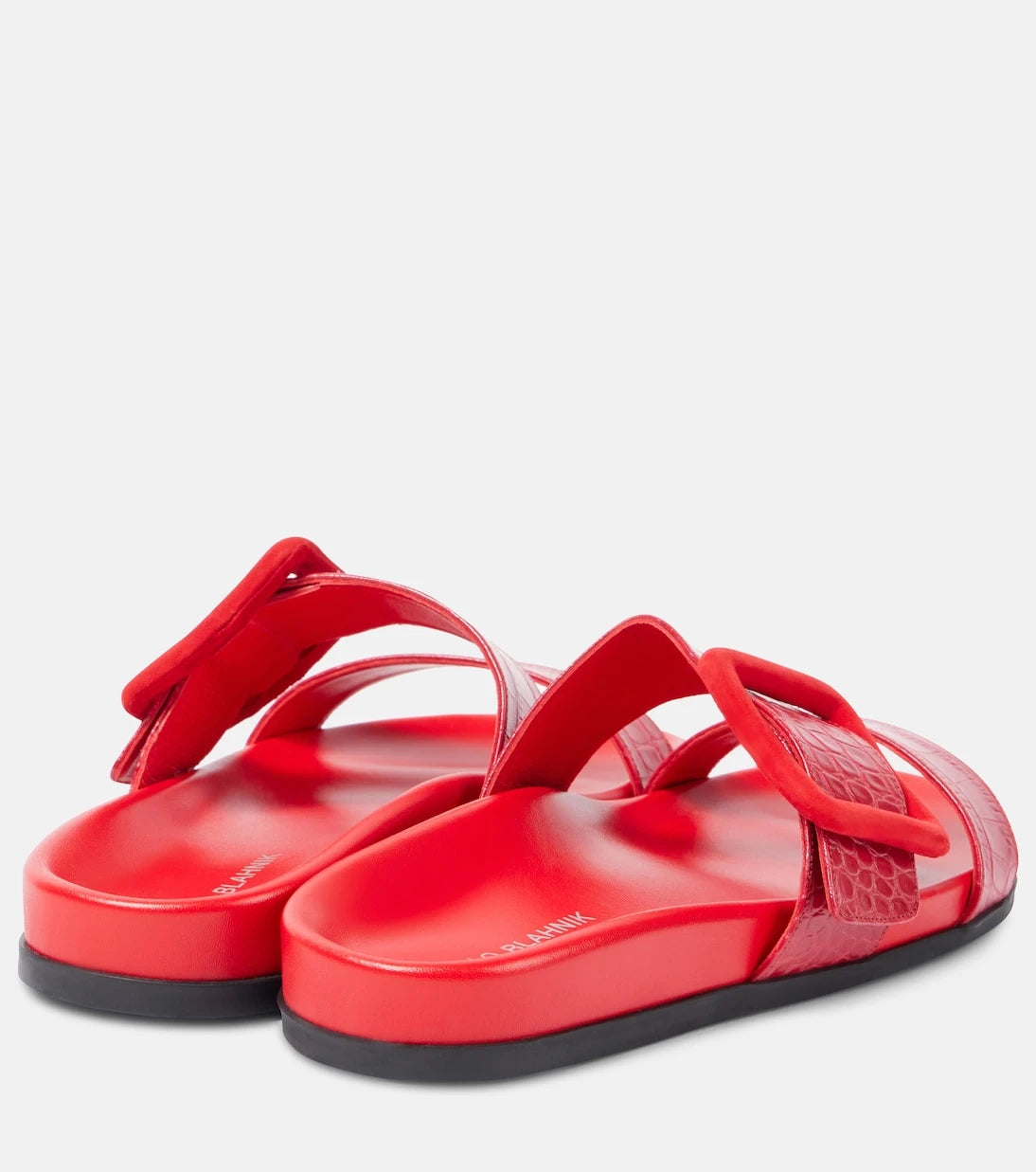 Manolo Blahnik - Mayfu croc-effect leather sandals