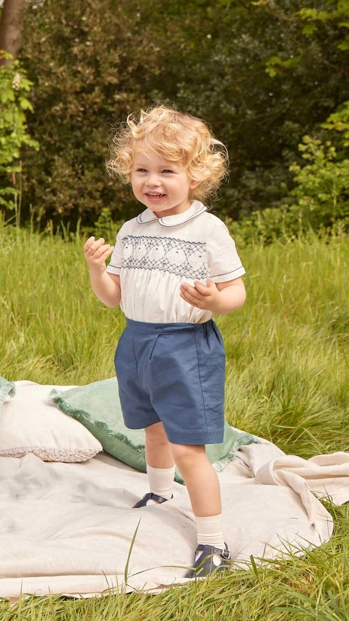 Pepa London - Smocked cotton top and shorts set