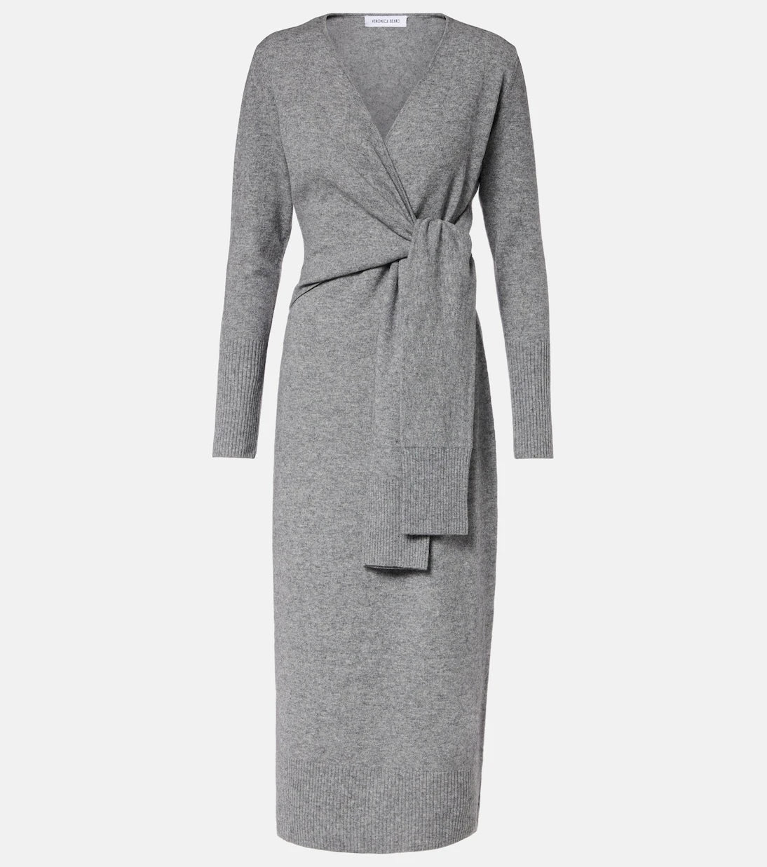 Veronica Beard - Salomez wool and cashmere wrap midi dress