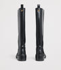 Maje Black Leather Knee-High Boots