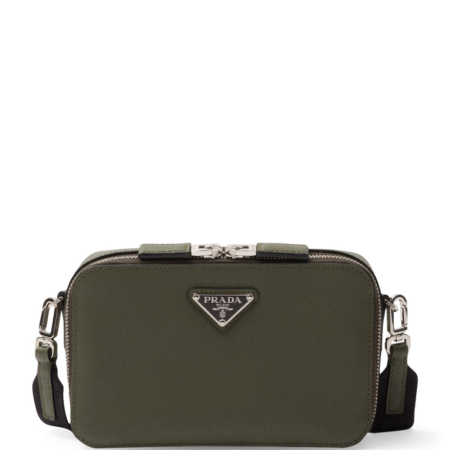 Prada Small Saffiano Leather Brique Cross-Body Bag