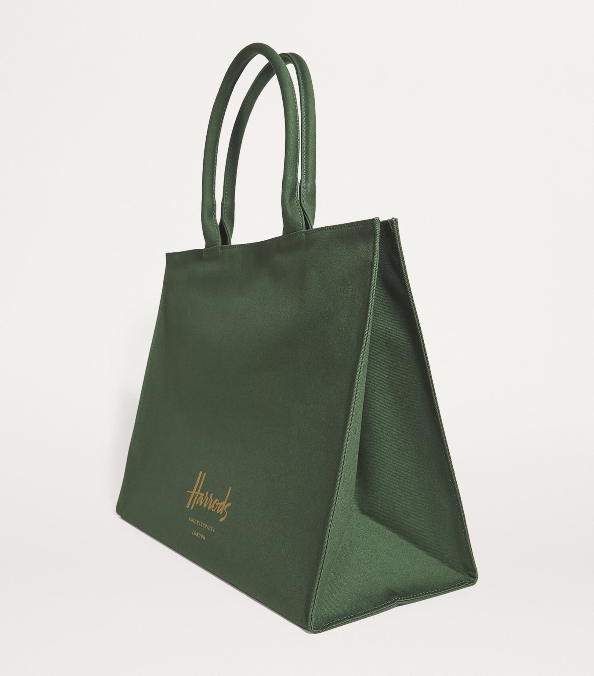 Green Large Cotton Logo Tote Bag