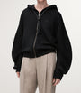Black Cotton-Blend Flamenco Hoodie