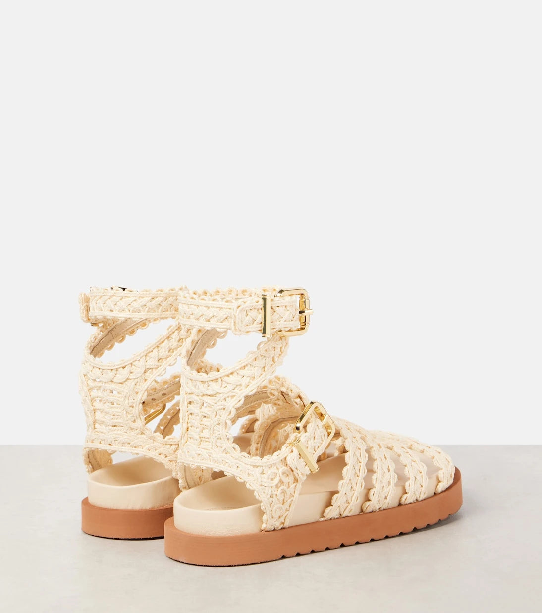 Zimmermann - Goldie raffia gladiator sandals