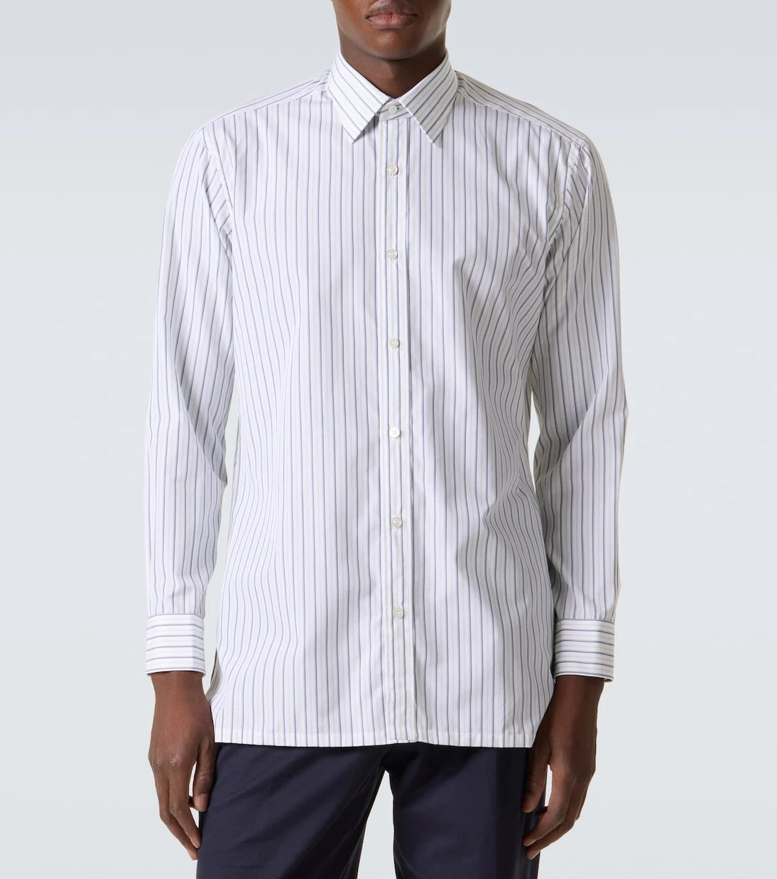 Charvet - Striped cotton poplin shirt