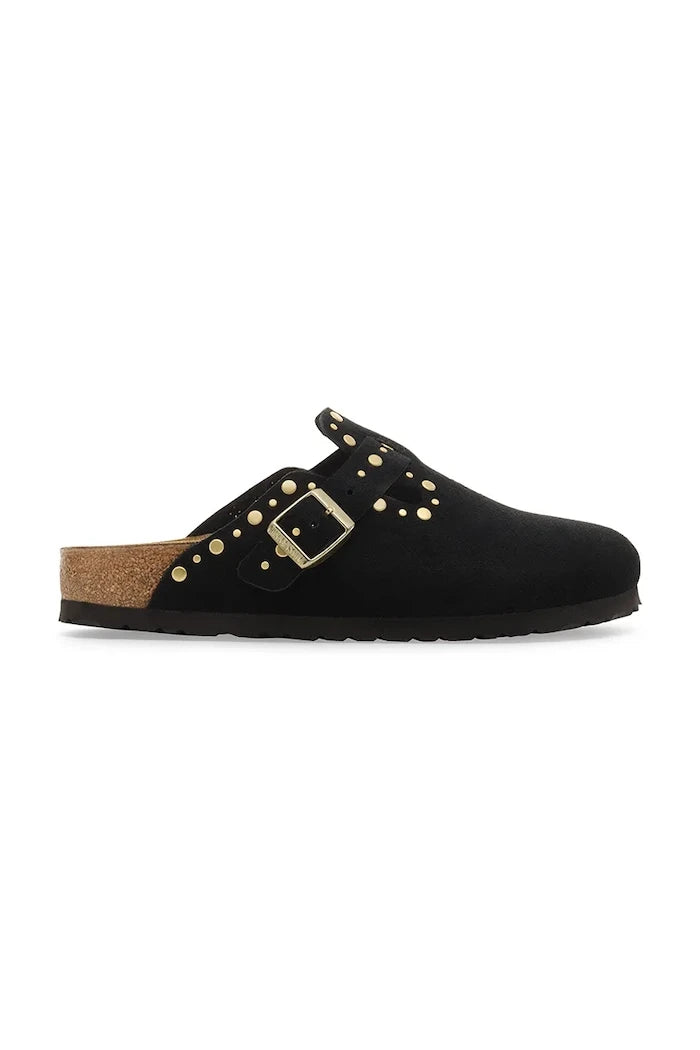 Велурени чехли Birkenstock Boston Rivet