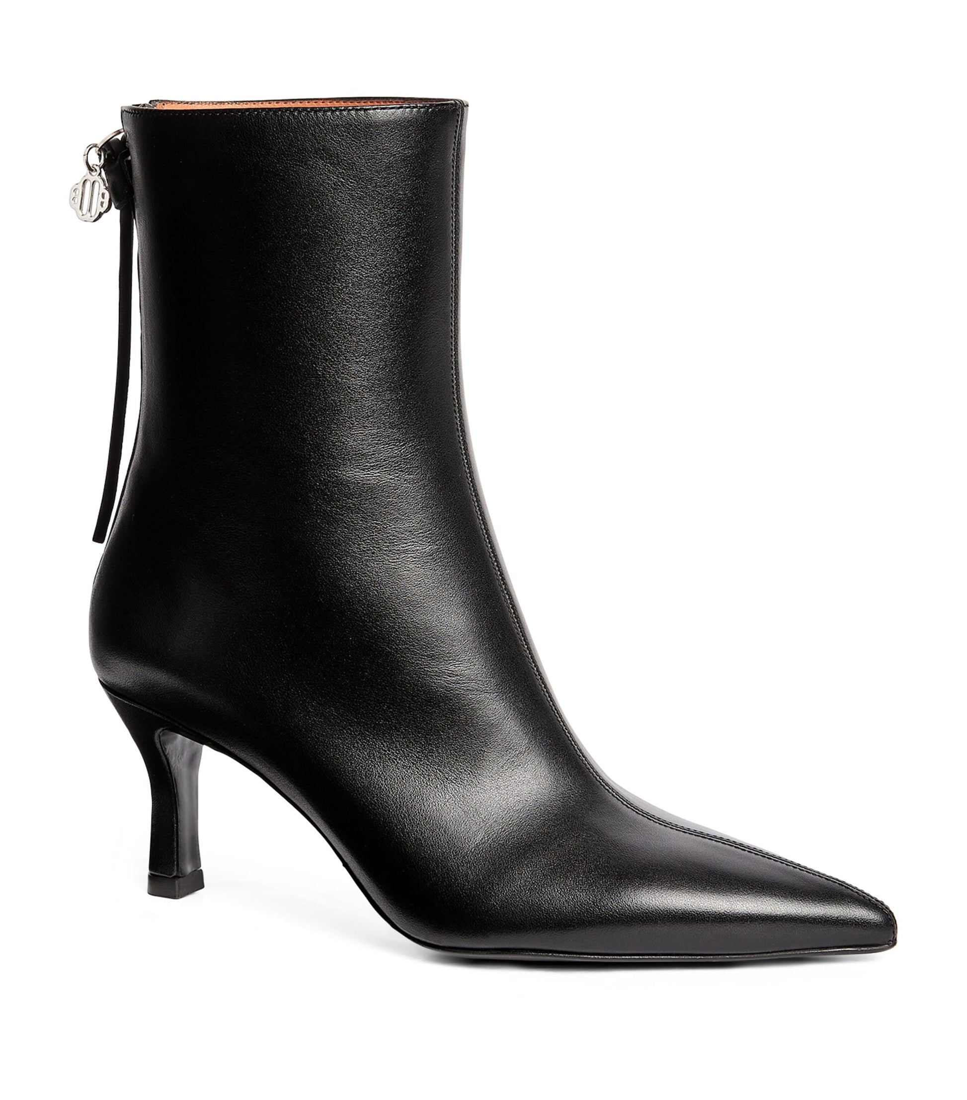 Black Leather Ankle Boots 75