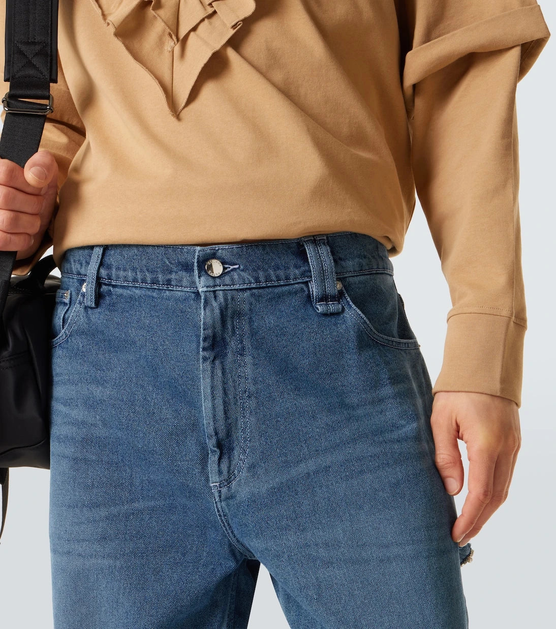 Simone Rocha - Crystal-embellished straight jeans