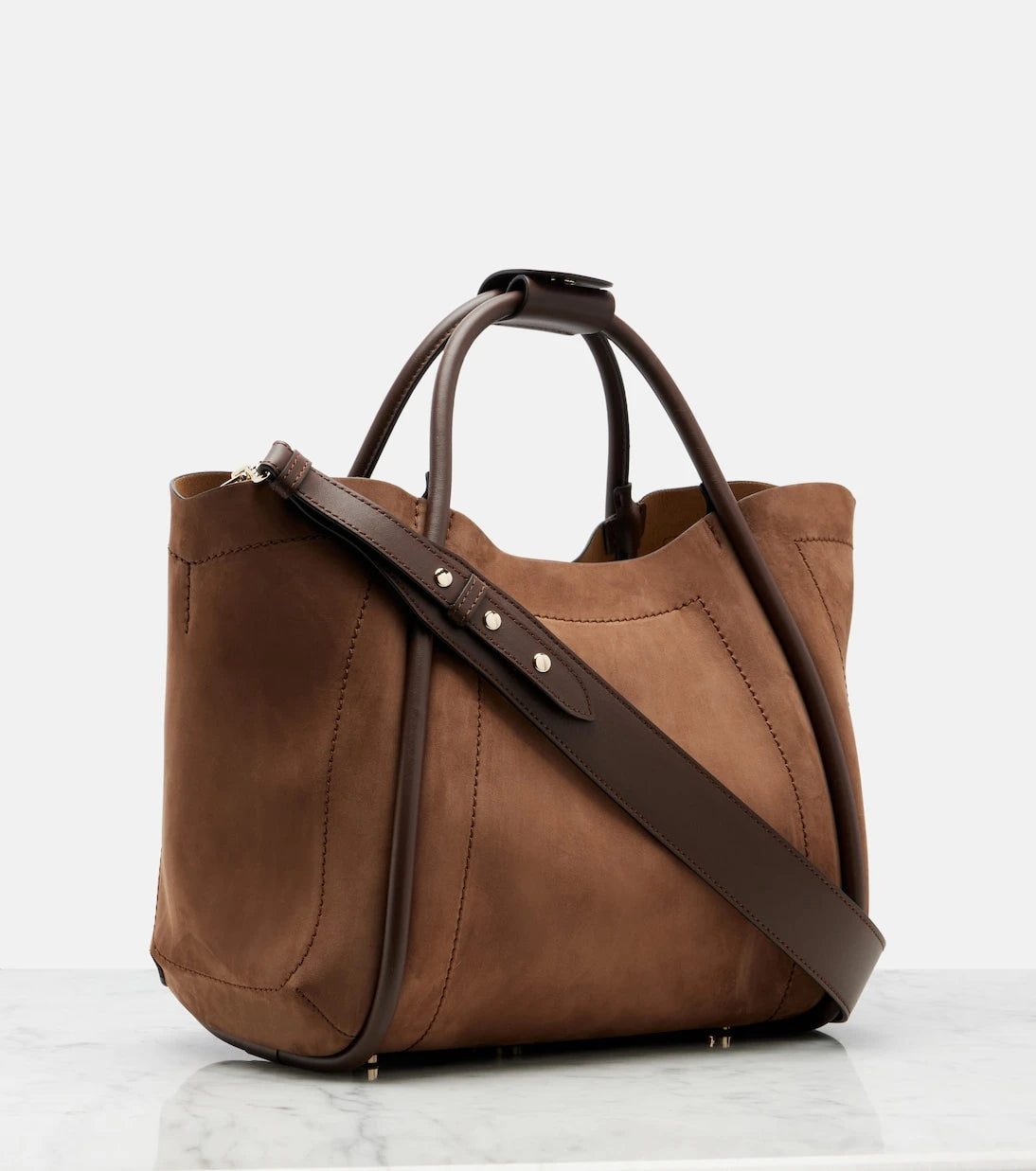 Max Mara - Marine Small suede tote bag