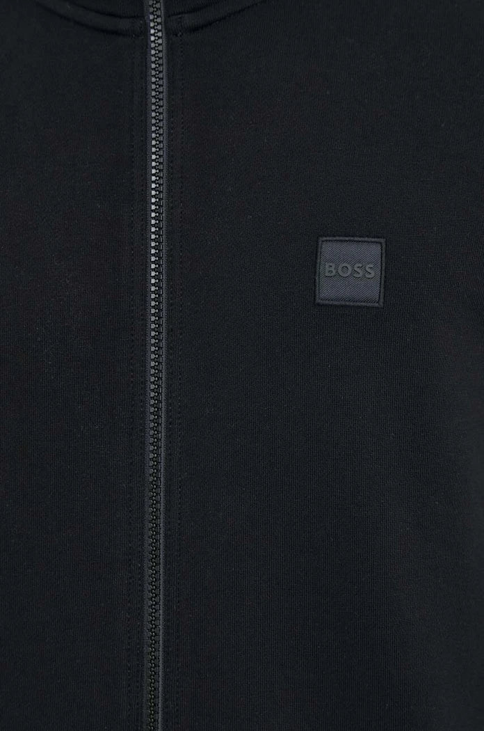 BOSS Orange pamuklu erkek fermuarlı sweatshirt Zestart