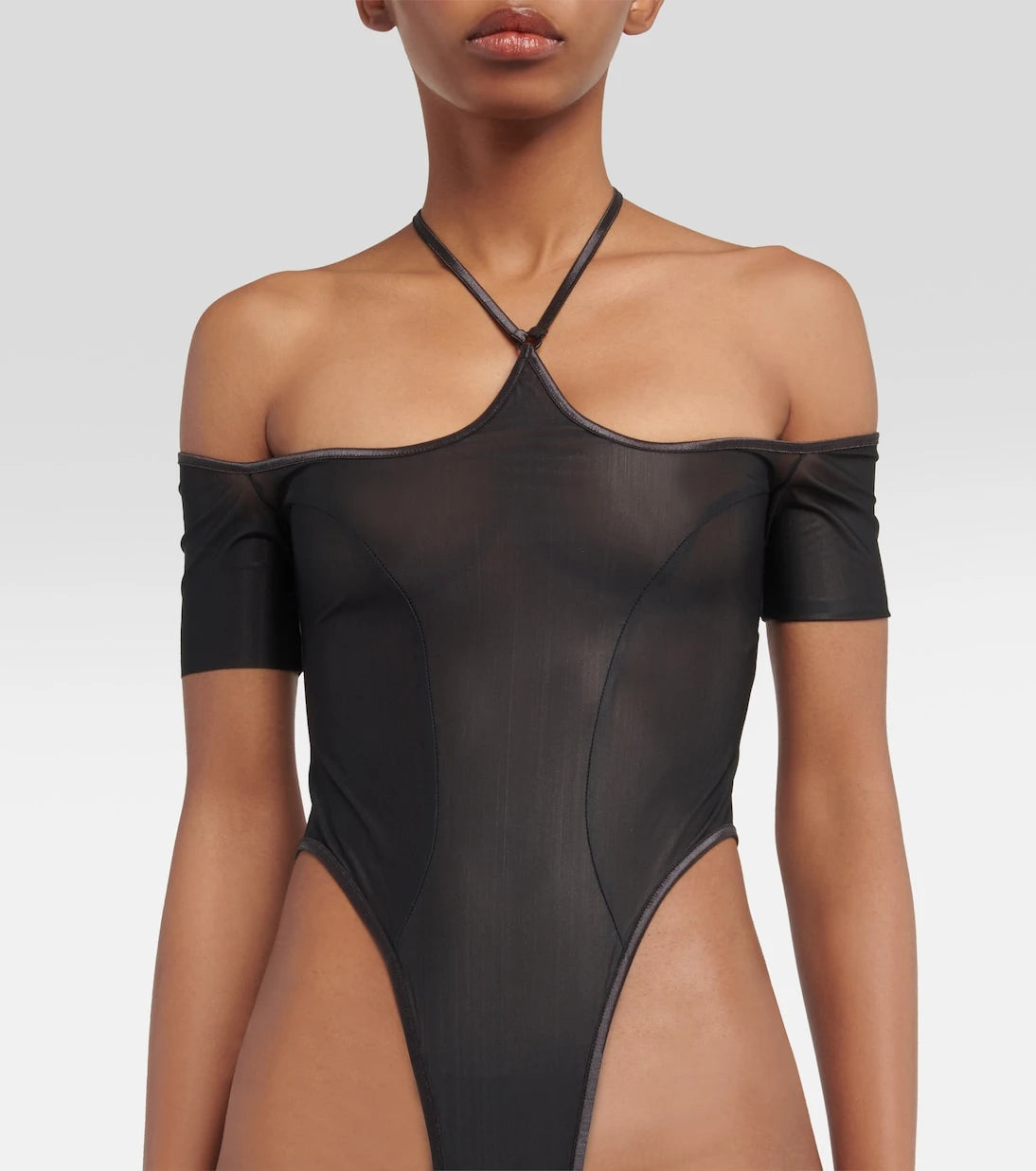 KNWLS - Halterneck mesh bodysuit