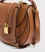 Demellier Brown Small Leather Siena Saddle Bag