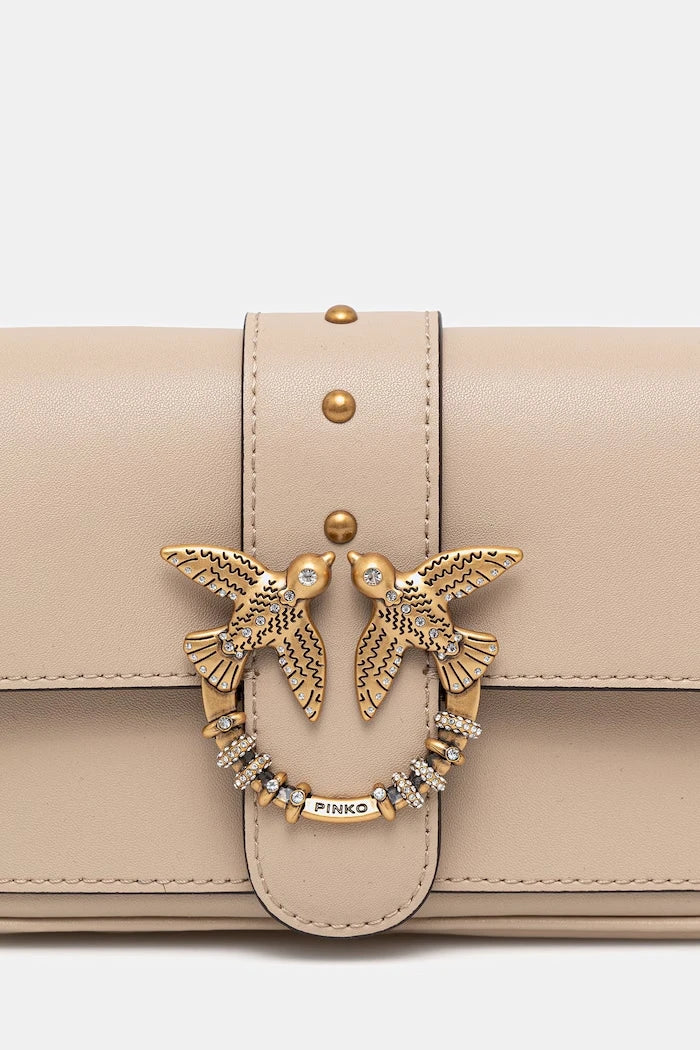 Pinko чанта crossbody дамска от кожа