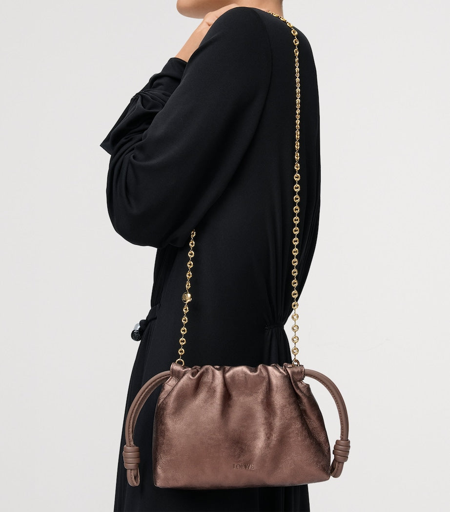 Mini Moiré Print Flamenco Purse