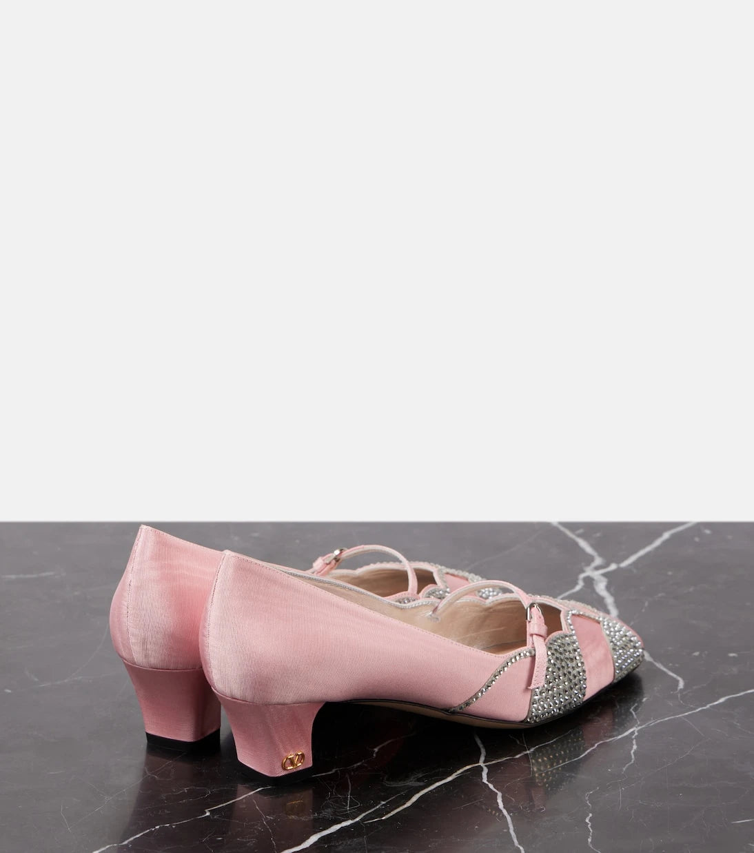 Valentino Garavani - Bowow 45 embellished moiré pumps