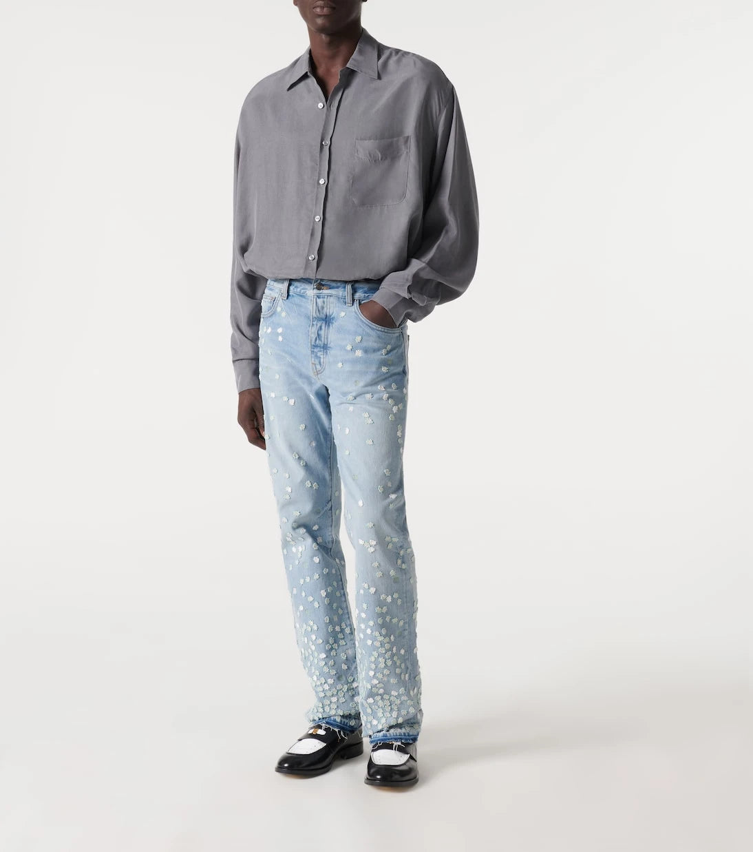 Amiri - Floral straight jeans